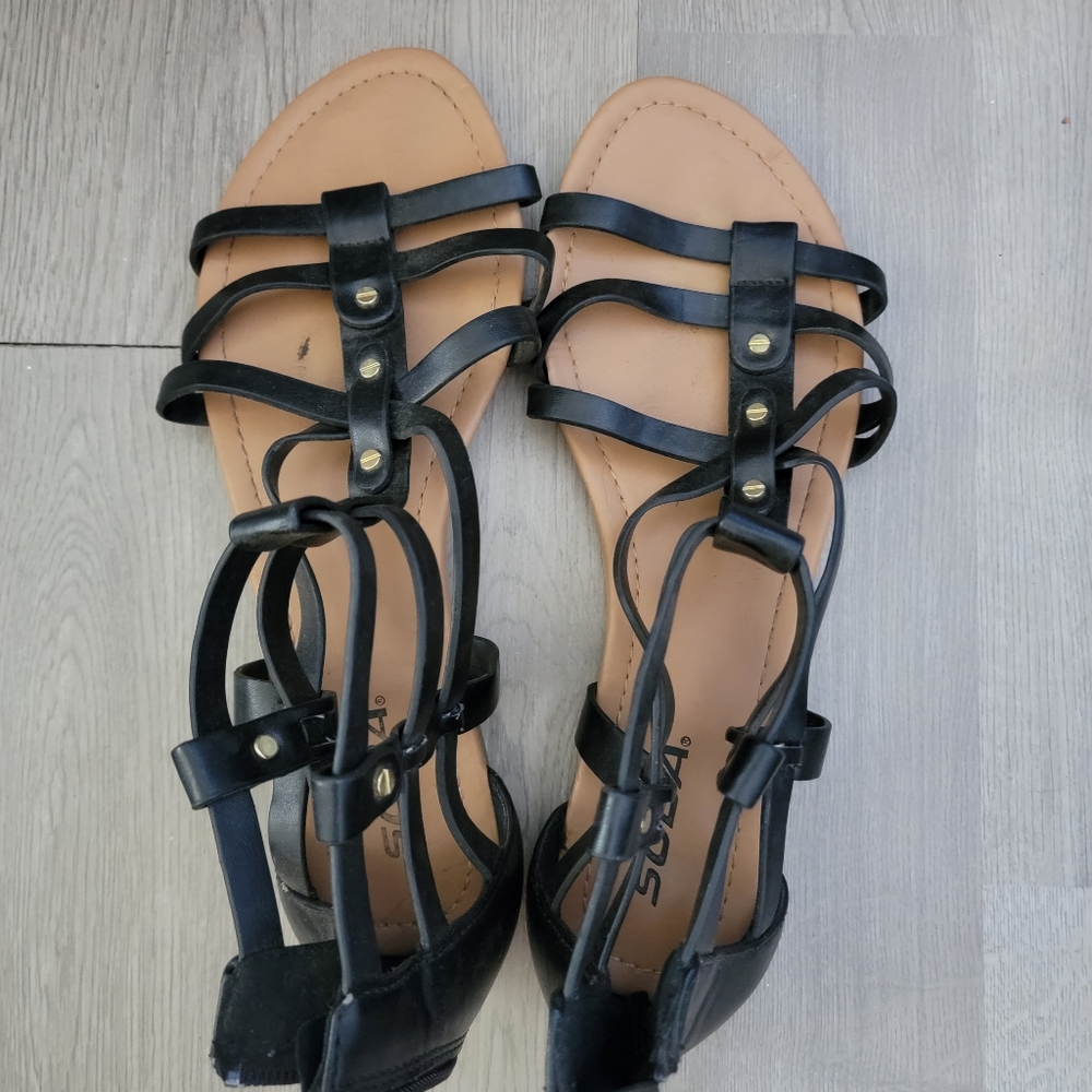 Black Gladiator Sandals